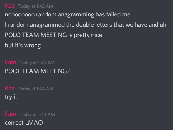 The Revenge of CMU Puzzlehunt discord chat